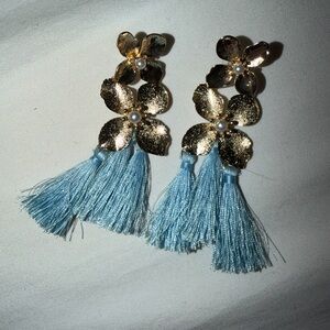 Lilly Pulitzer Via Flora Tassel Earrings Hydra Blue